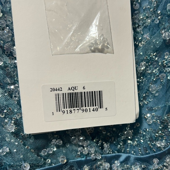 Mac Duggal 20442 NWT Surplice Bodice Embellished Dress - Picture 7 of 7